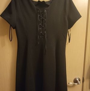 Black corset skater dress